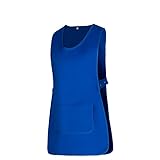 Victory KAIXUAN - DELANTAL LIMPIEZA - UNIFORME DE SERVICIO DOMÉSTICO Y LIMPIEZA SANIDAD MÉDICO HOSTELERÍA - SERIE 868 (XL, Azul royal)