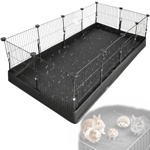 Kleintiergehege Innen & Außen 122*60*40cm Freigehege für Meerschweinchen & Kaninchen Stabil & Erweiterbar Mit Wasserdichter Bodenmatte Sicher & Einfach aufzubauen