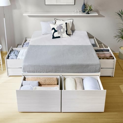 アイリスオーヤマ 超収納ベッド宮無し ダブル CSB01-D