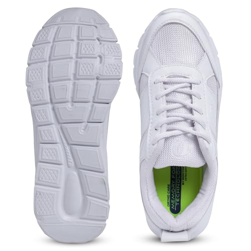 Image of DOCTOR EXTRA SOFT Lightweight EVA Unisex-Child /Kids /Adults Black & White School Uniform Shoe with Memory Foam Cushion & Laces| Sports,Formal,Casual,Running|Comfortable | Durable & Anti-Skid D-3006
