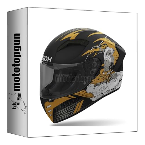 Airoh casque moto intégral cnz35 connor zeus matt sz. s mototopgun noir
