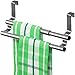 Tatkraft Double Toallero Extensible Doble sobre Puerta Armario para Cocina Baño y Dormitorio Acero Inoxidable - Sin perforación – Ancho Expansible y Retráctil - 25-40 x 14 x 12 cm
