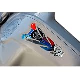 Resin Bike Naklejki Motocyklowe Kompatybilne z BMW. Ochraniacze Grip Zbiornika i Tankpad Ochrona przed Zarysowaniami i Uderzeniami. Wersja Uniwersalna. Naklejki Żywiczne 3D