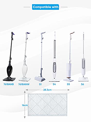 Fineiva 8 peças de almofadas de esfregão a vapor Light n Easy para 7618ANW 7618ANB S3101, almofadas