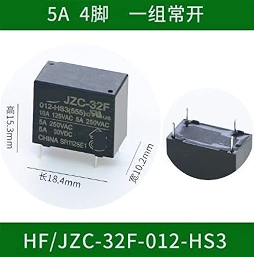 Relais JZC-32F-005-HS3 MOBYAT subminiature 4 broches pour circuits imprimés domestiques