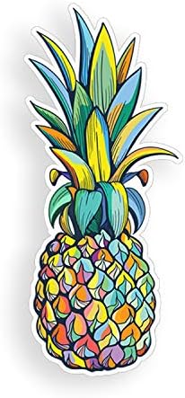 Colorful Pineapple Sticker Multi Color Car Truck Window Bumper Custom Fully Printed Colorful Vinyl Decal Graphic