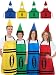 Funnysoft 4 Set Crayon Costume Color Crayon Apron and Funny Gnome Cone Hats Crayon Costume Set for Adults Family Halloween Costumes Fancy Dress Funny Outfit for Halloween Cosplay Dress up