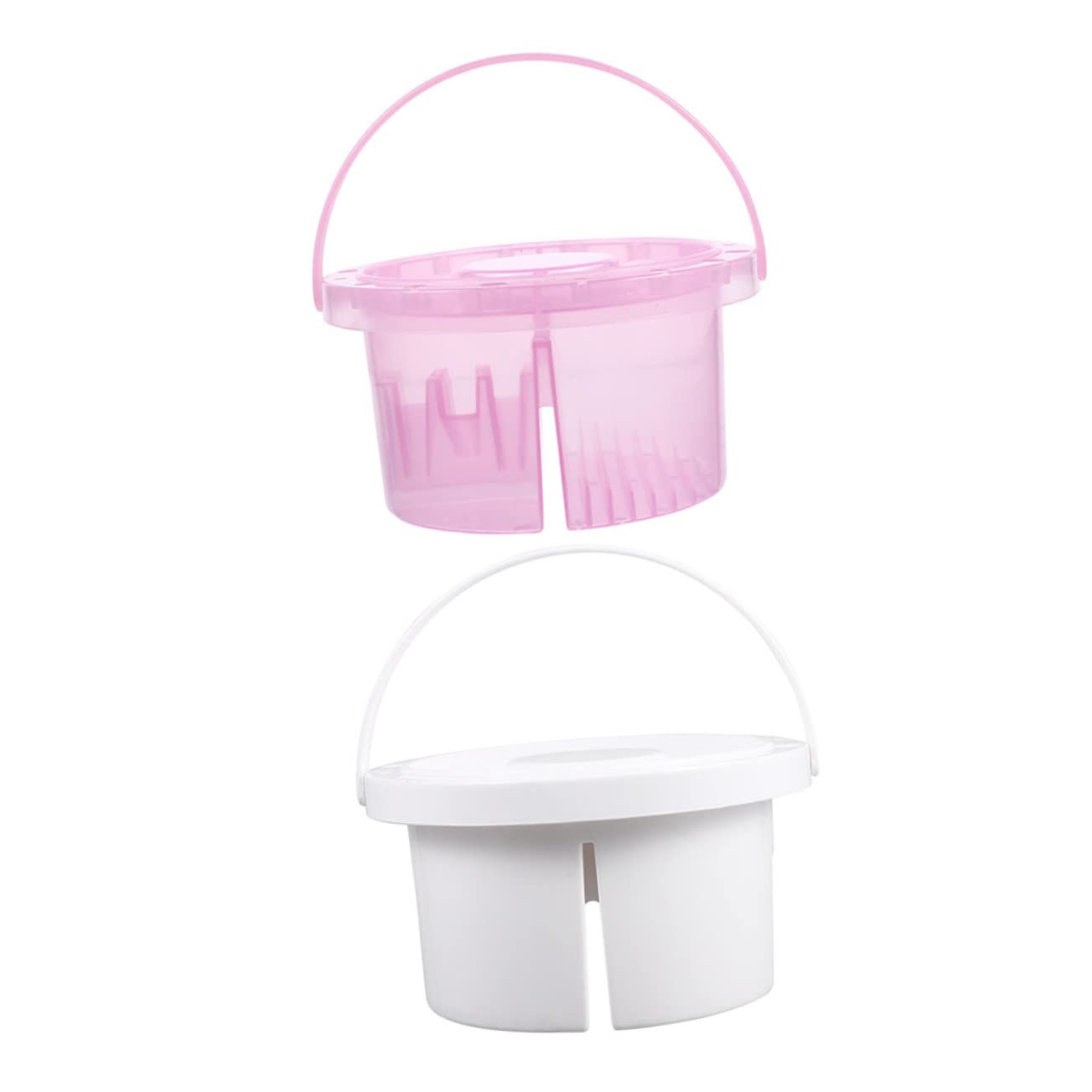 HOODANCOS Portable Artist Brush Washer Paint Brush Basin Tub with Holes for Drying for Children Art