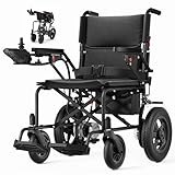 Electric Wheelchairs for Adults Foldable, 15 Miles Long Travel Range Powered Wheelchair, 500W Motorized Wheelchair, Max Support 330 Lbs, All Terrain Lightweight Portable Electric Wheelchair for Senior