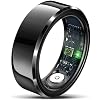 Smart Rings for Men Health Ring Heart Rate Monitor Sleep Monitor Smart Fitness Tracker Rings for Women Gesture Control Photography Pedometer Step Counter Waterproof Compatible with iOS Android Phones