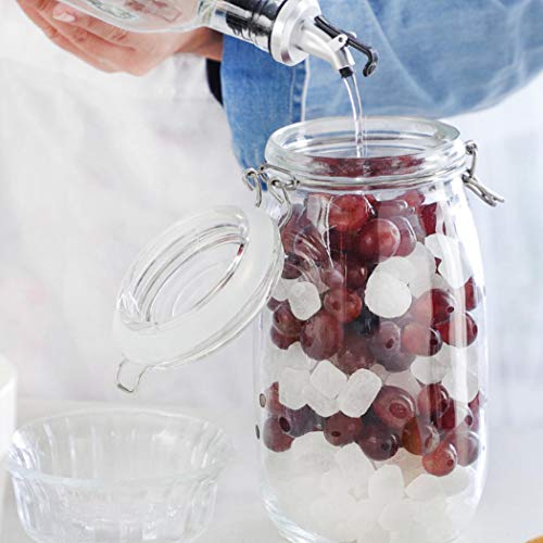 Upstore 6 Pcs 3.75 Inches White Replacement Silicone Seals Airtight Silicone Jar Gaskets Sealing Rings Rubber Gasket Canning Rings Canning Silicone Fitting For Jar Canning Glass Clip Top Jar #TOP5