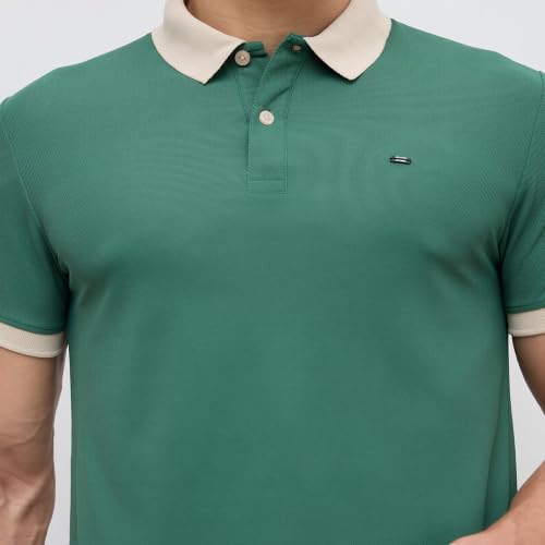 Image of Nostrum Mary Half Sleeve Polo T-Shirt with Two-Tone Collar, Stylish T Shirt for Men, Polo Tshirts for Men, Cotton T Shirt for Man, Casual Tshirt for Mens Boys