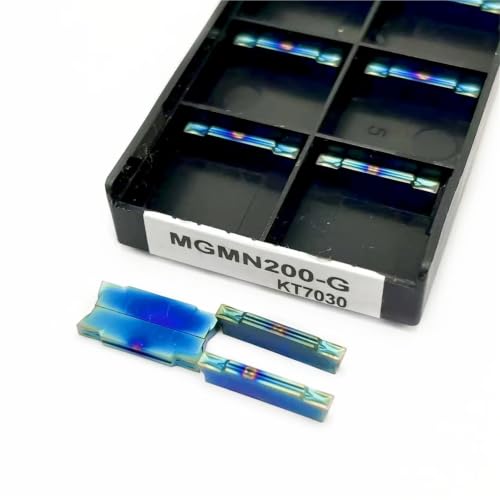 Plaquita MGMN150-G ranurada azul para mecanizar acero duro sin roturas 5