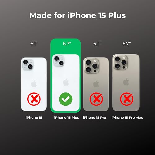 Image of Crystal Translucent Magnet Case for iPhone 15 Plus, Premium Polycarbonate, Ultra Strong Magnets, 360 Drop Protection, Raised Camera Protection, MagSafe Compatible