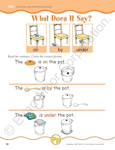 Skill Sharpeners: Reading, Grade Kindergarten Workbook