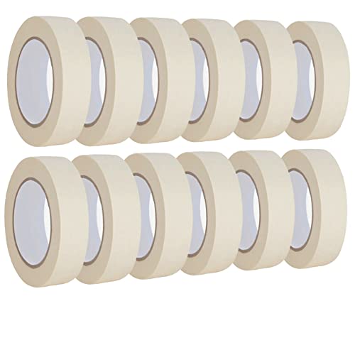 Lazybug 1 Inch Adhesive Masking Tape 12 Pack