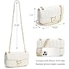 Quilted Crossbody Purse for Women Trendy - Ladies Shoulder Bag Leather Satchel Handbag Designer Evening Clutch