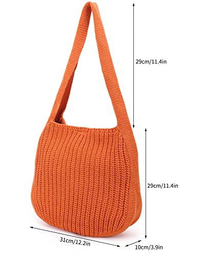 Image of ENBEI Women's Crochet Tote Bag Knit Shoulder bag,Aesthetic Bag,Cute Eco-Friendly Tote for Travel,Daily Use,Gift Box Packaging