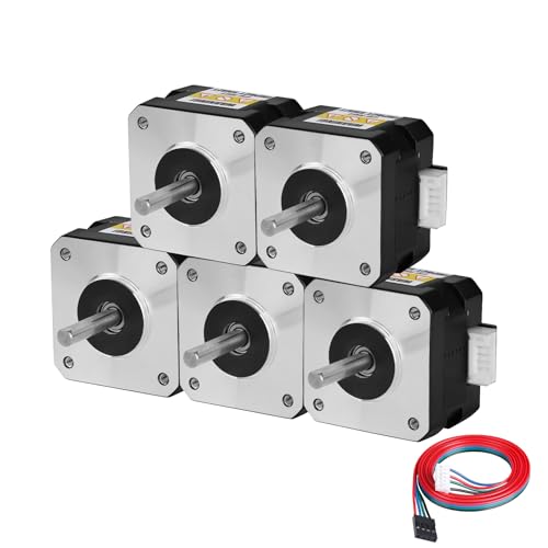 Moteur pas à pas Nema 17 bipolaire 28mm lot de 5 avec câbles 1m