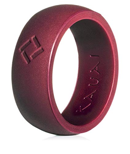 KAUAI Silicone Rings for Men. Classic Elegance Wedding Bands. Men's Active Strength Workout Band. Silicon Rubber Ring.