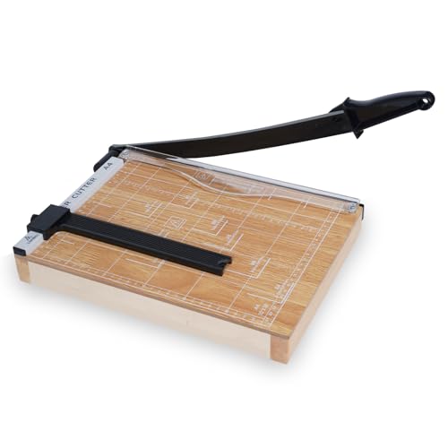 Paper Trimmer Cutter for Office and Crafts, Heavy-Duty, Portable Paper Slicer, 12-Inch, 10-Sheet Cardstock