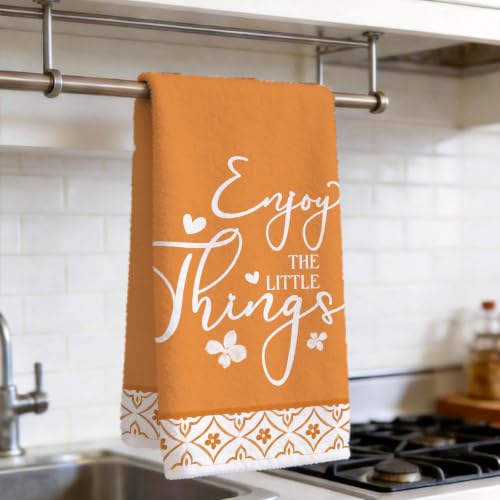 Image of Fall Pumpkin Cardinal Basket Kitchen Towels, Thanksgiving Dish Towels Set of 2, Autumn Sunflower Harvest 18 x 26 Inch Hand Towel Quick Drying Dishcloth Decor for Kitchen Bathroom Home