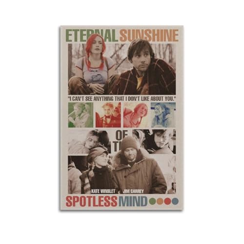 WQMP Poster du film Eternal Sunshine of The Spotless Mind - Impression sur toile - Décoration pour chambre à coucher, bureau, chambre - Cadeau - 40 x 60 cm
