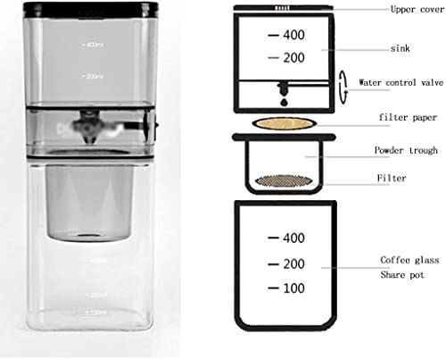 Cafetera de goteo en frío con filtro de acero inoxidable 500 mL miniatura 6
