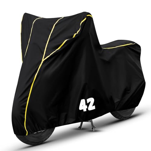 Image of Bike Cover for 42 100% Waterproof, Dustproof & Scratch Resistant| Fully Bottom Elastic UV Resistant Heavy Duty Body Cover | All Weather Outdoor Use