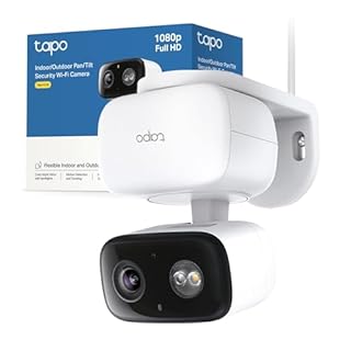 Tapo C206 Telecamera Wi-Fi Esterno FHD, 360° Visuale, IP65, Visione Notturna a Colori con Spotlight, Rilevamento Smart AI, Audio Bidirezionale, Allarme Sonoro e Luminoso, Montaggio su Tavolo e Parete