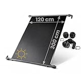 HAF – Solarkollektor als Poolheizung (1x 300x120cm) – Sonnenenergie für Gartenpool, Heizmatte um 20.000 Liter Wasser mit Solar 6°C zu erwärmen – ideale Solarheizung für Schwimmbad (Ohne Solarweiche)
