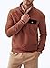 JMIERR Mens Quilted Sweatshirt Vintage Long Sleeve Outdoor Stand Collar 1/4 Zipper Pullover Sweatshirts Fall Fashion Clothing with Pocket, 2XL, Orange