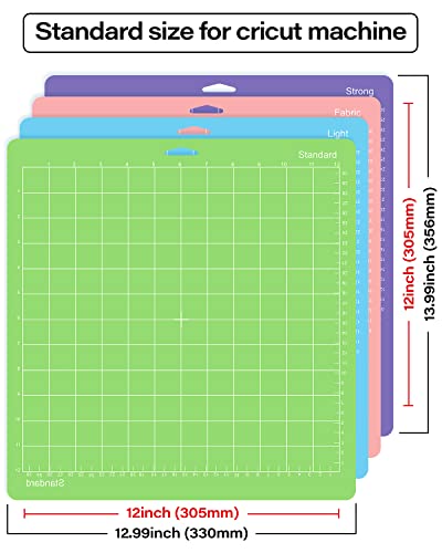 Colemoly 12x12 Cutting Mat 14 Pack Variety for Cricut Maker/Explore 3/Air 2/Air/One 2 Pack Cut Mats Scrapers Sticky Cricket Card Replacement Accessories Pad for Supplie Standard Light Strong Frabic