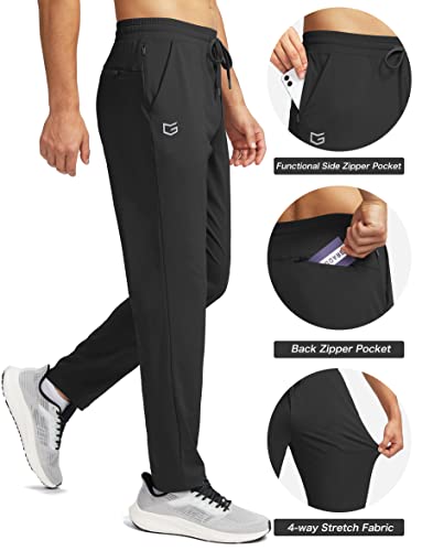 G Gradual Mens Sweatpants Zipper Pockets Tapered Track Athletic Pants For Running thumb #2