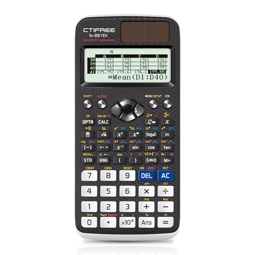 SGZIOO FX-991EX - Calcolatrice scientifica con 552 funzioni, doppia alimentazione solare e batteria, calcolatrice scientifica per scuola secondaria, calcolatrice scientifica per università