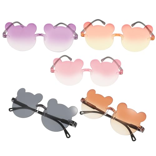 BESTYASH 5pcs Sunglasses Cute Cartoon UV Protection Eyewear for Parties Birthdays and Fashionable Shades