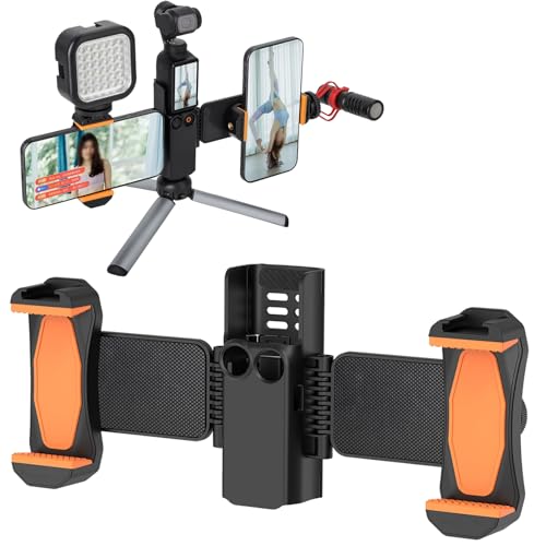 Support téléphone DJI Pocket 3 double fixation compacte en ABS avec adaptateur trépied