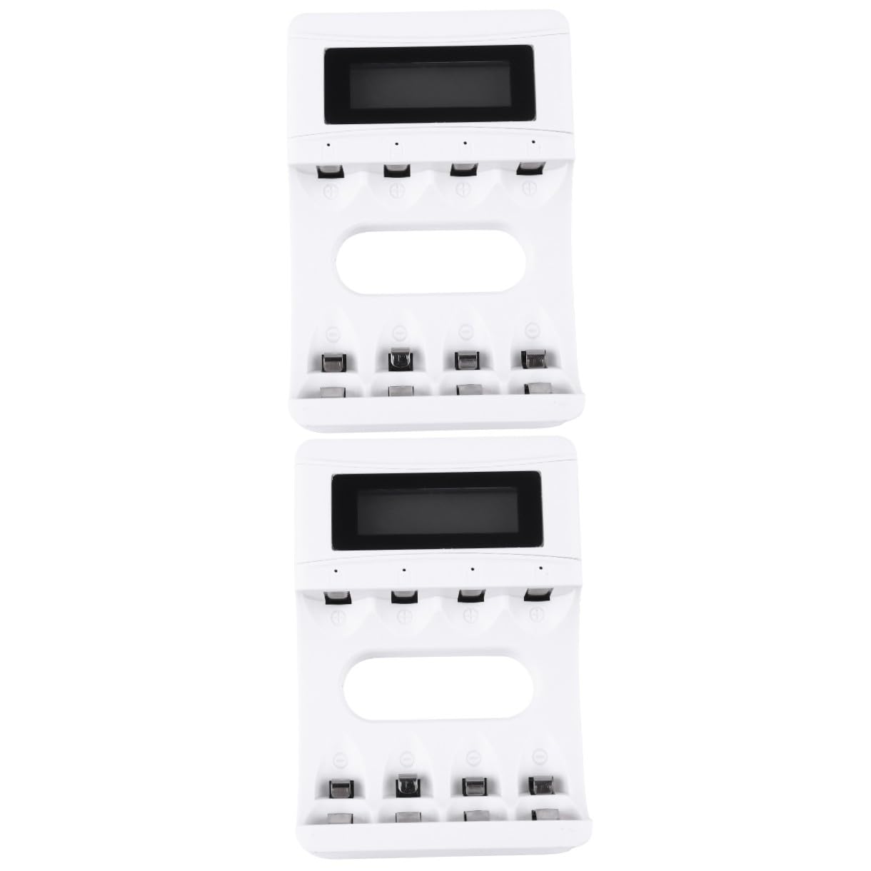 Uonlytech 2piezas Cargador USB De Baterías Recargables Pantalla LCD De Slots Control De Voltaje y Temperatura para Carga Segura