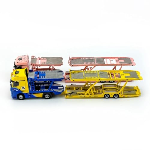 Modelo de auto aleación 1/64 remolque Benz azul miniatura 2