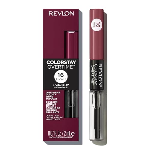 Image of REVLON Colorstay Overtime Lipcolor, Long-wearing, Shiny Lip color, Kiss proof & Smudge Proof. 99% Moisturizing ingredients, Relentless Raisin - (270)