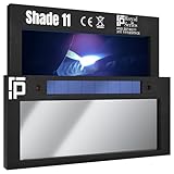 The Prince Single 1.0 | Shade 11 Silver Auto Darkening Welding Lens | 2' x 4 1/4' x 0.2' | Darkens Automatically And Ultra Clear | Mirror Front - Light Blue Weld View | Ridge Products Royal Series