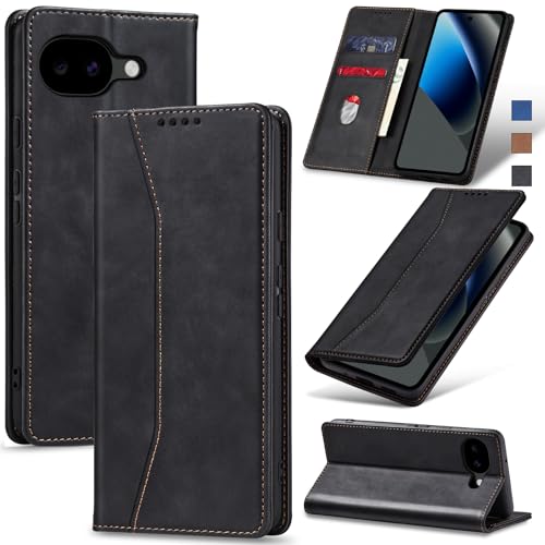 Image of Jasonyu Flip Wallet Case for Google Pixel 10A,Black