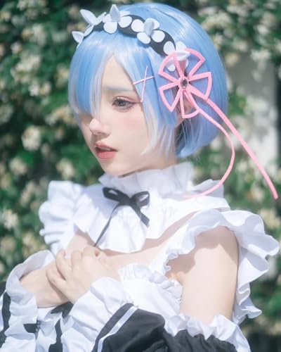 FCCAM Re0 Rem Cosplay Maid Dress Maid Dress Costume de cosplay pour femme Anime Re:Life in a different world from zero M – vue 5