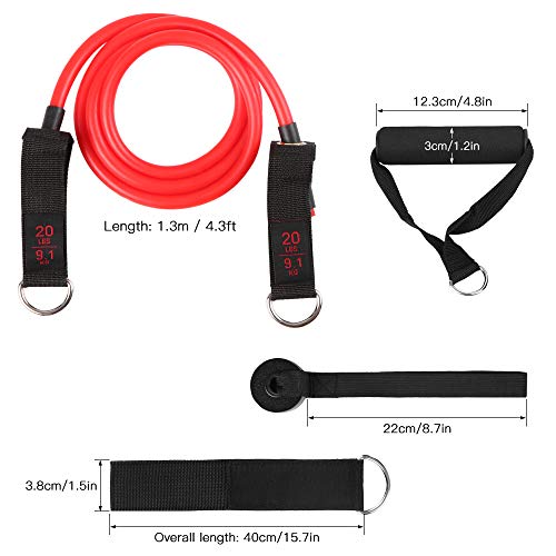 KKmoon Conjunto de faixas de resistência de 13 unidades TOMSHOO Fitas elásticas para exercícios físi