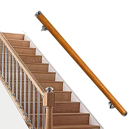 Kit de barandilla de madera de 9 pies para pasillo interior y exterior 2