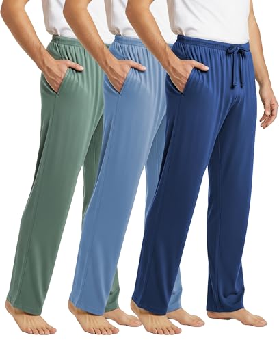 Andrew Scott Men's Executive Soft Stretch Lounge Sleep Pants | Drawstring & Pockets Bottoms | Multi Packs