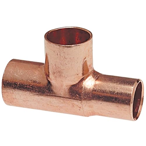 NIBCO Fig No 611-2, 1/2 in. All Copper Tee, Cup x FTG x Cup, Solder