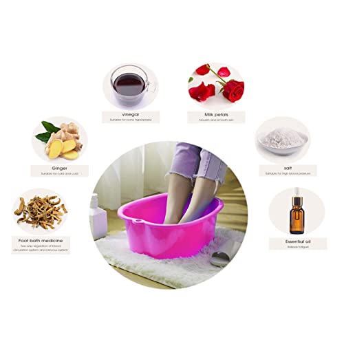 Axlofo® Foot Soaking Bath Basin, Large Plastic Foot Soaking Tub, Foot Massage Foot Bath Bucket, Great For Getting The Dead/Old Skin Off Your Feet (Purplebasin) #TOP2
