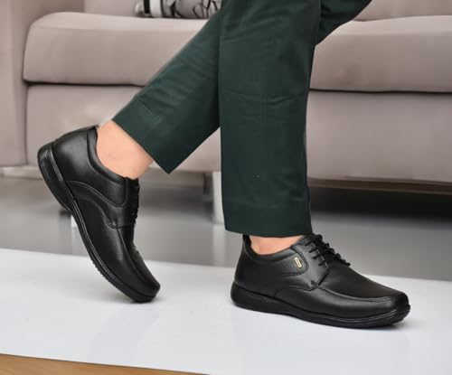 Image of Restroad Men's Formal Shoes | Synthetic Leather Lace-Up Office Wear Shoes for Men