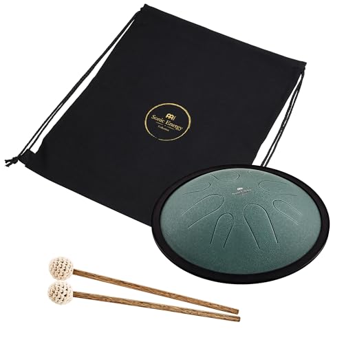 Meinl Sonic Energy Tambour à langue en acier 25,4 cm, 8 notes avec maillets, sac, pour cadeau de musicien, méditation, yoga, bains sonores